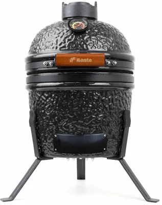 Produktbild von BASTE Kamado-Grill Mini Keramik Tischgrill 13 Zoll Schwarz 27 cm