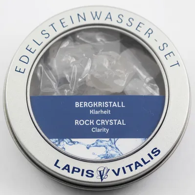 Produktbild von Bergkristall Wassersteine (Klarheit) Lapis Berk W-221 Vitalis Edelstein Wasser Set