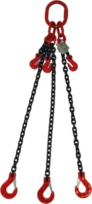 Produktbild von Joma-Tech 3-Strang Anschlagkette 1m GK8 8mm schwarz VK. Klaue