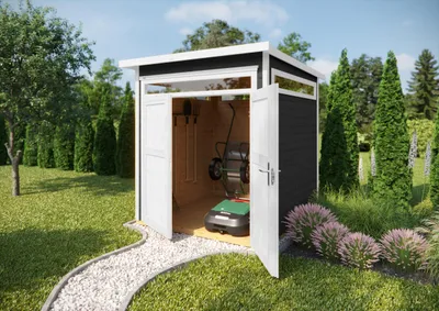 Produktbild von Gartenhaus weka 265 Gr. 2 inkl. Fußboden 219 x 250 cm anthrazit