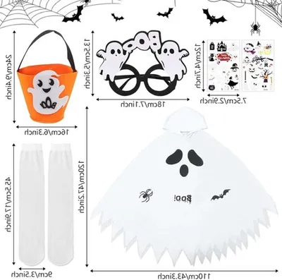 Gruseliges Halloween-Kostüm für Kinder, ideal für Karneval, Themenpartys und Cosplay-Veranstaltungen