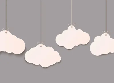 Produktbild von Graue Fototapete mit Himmel | Wolken Fototapete für Kinderzimmer von Jungen und Mädchen | Neutrale Babyzimmer Tapete in