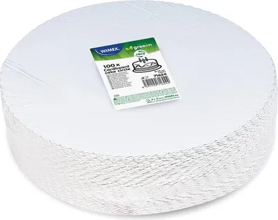 Obrázek produktu pro Dortová podložka bílá, průměr 24 cm - 100 ks