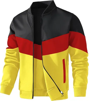Produktbild von Leichte Übergangsjacken im Bomberstil mit Farbblöcken und Reißverschluss, geeignet für Frühling und Herbst