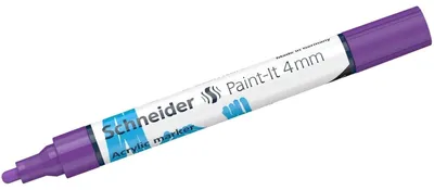 Image de Marqueurs acryliques Schneider, Paint-It 310/320/330, couleur:violet, largeur de trait:4 mm