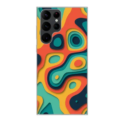 Produktbild von MuchoWow® Handyhülle Schutzhülle Hülle für Samsung Galaxy S22 Ultra Kreis - Muster - Farben Silikon Softcase Handy Hülle - Abbildung