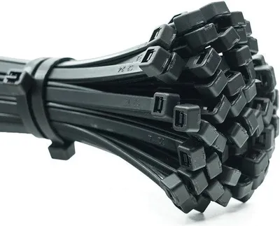 Image de Rubans de serrage en plastique 2,5x100mm BRADAS UV BLACK - 100pcs