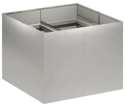 Immagine prodotto di vidaXL Vaso da giardino in acciaio inossidabile, argento, 80 x 80 x 60 cm