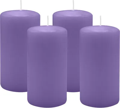 Produktbild von 4er Set Adventskranzkerzen Veilchen Ø 60 x 100 mm