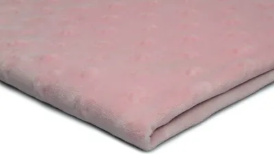 Produktbild von Minkee Fleece Knit mit Sternprägung Hell-Pink 50 x 155 cm