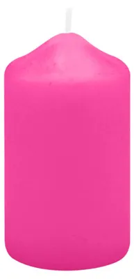Produktbild von Spitzkopf Stumpen Kerzen Fuchisa Pink 9 x Ø 5 cm, 12 Stück