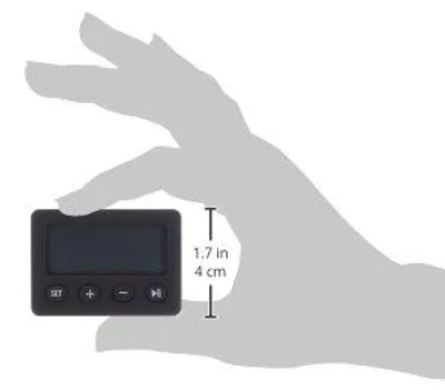 Produktbild von Digitalwecker TFA Dostmann Schwarz Gummi Timer Stoppuhr Modell-Nr. 60.3000