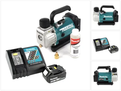 Produktbild von Makita DVP 180 RT1 18V Akku Vakuumpumpe + 1x BL 1850 B 5,0 Ah Akku + DC 18 RC Ladegerät