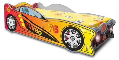 Obrázok produktu pre Kinder Bett Rennwagen Auto Schlaf Zimmer Betten Möbel Polster Betten Matratze