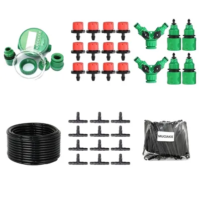 Produktbild von Garten Tropfbewässerungssystem, verstellbare Tropferdüse, Schnellverbinder, M-Kit