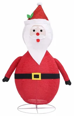 Produktbild von vidaXL Weihnachtsdeko Weihnachtsmann LED Luxus-Gewebe 60 cm