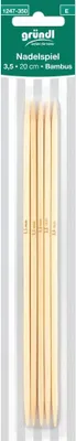 Produktbild von Gründl Nadelspiel Bambus 3,5 mm 15 cm natur