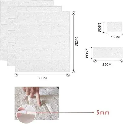 Produktbild von Famanu Wandpaneele Steinoptik 10 Stück - 35 x 38,5 x 0,5 cm