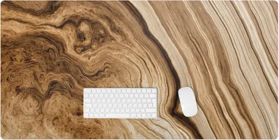 Produktbild von Holzwellen – Schreibtischunterlage – Rutschfeste Tischunterlage – Schreibtischmatte für Büro & Zuhause – Schreibunterlage – Mauspad – Tischmatte – 120 x 60 cm