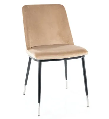 Produktbild von Polsterstuhl LANA – schwarz / Chrom / beige
