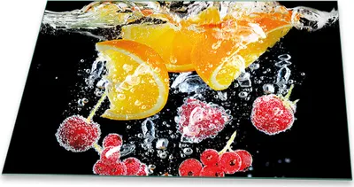 Produktbild von Herdabdeckplatte Glaskeramikkochfeld-Abdeckung Spritzschutz Glas Universal 80x52 Obst Bunt