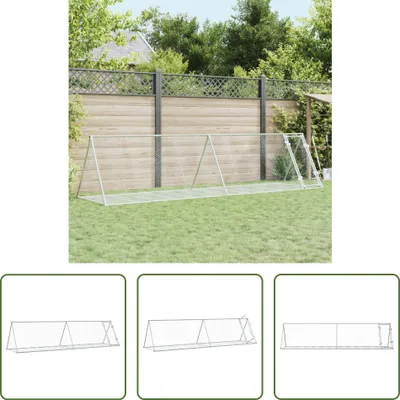 Produktbild von The Living Store Kaninchenkäfig Silbern 400x105x91 cm Verzinkter Stahl