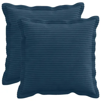 Imagen del producto de vidaXL Fundas de cojín, 2 unidades, color azul marino, 40 x 40 cm, con cordón