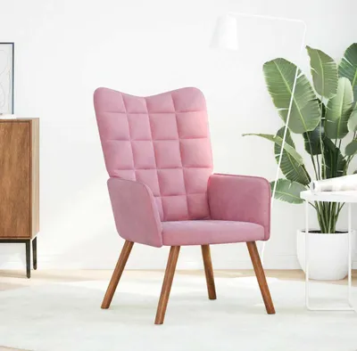 Immagine prodotto di Sedia Relax Rosa in Velluto