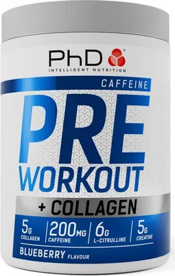 Produktbild von PhD Pre-Workout + Collagen (20 serv) Blueberry - Pre-Workout - Pre-Workout Booster