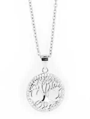Produktbild von 925/- Echt Silber Lebensbaum-Anhänger "Tarian" (ohne Kette), rhodiniert