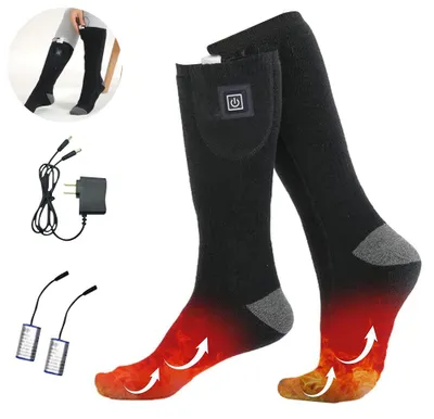 Produktbild von 1 Paar beheizbare Socken mit wiederaufladbarem Akku für Damen und Herren, Thermofußwärmer