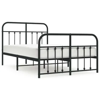 Immagine prodotto di vidaXL Struttura letto con testiera e pediera in metallo nero 120x190 cm