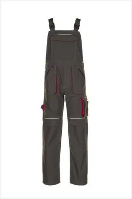 Produktbild von Planam Latzhose Basalt Gr. 28 oliv/rot
