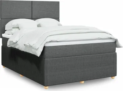 Produktbild von Möbel Boxspringbett mit Matratze Dunkelgrau 160x200 cm Stoff - Klassische Bettrahmen 3292101