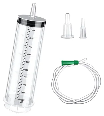 Immagine prodotto di Siringa aspirante da 1000 ml con tubo per liquidi