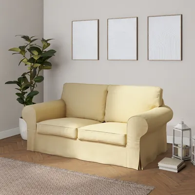 Produktbild von Dekoria Bezug für Ektorp 2-Sitzer Sofa nicht ausklappbar, vanille, Sofabezug für  Ektorp 2-Sitzer nicht ausklappbar