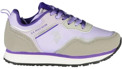 Produktbild von Lila Kindersportschuh mit Kontrastschnürsenkeln zum besten Preis