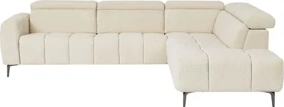 Produktbild von Ecksofa rechts elektrisch relax - Textilstoff Beige - CALDORIA