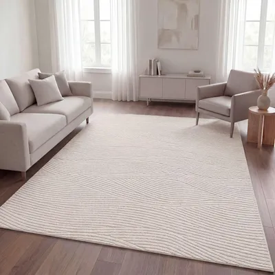 Produktbild von TT Home Wohnzimmer Teppich Schlafzimmer Hochflor Waschbar Skandinavisches Design Geometrisch Abstrakt Boho Stil Einfarbig 3D Größe 200x280 cm