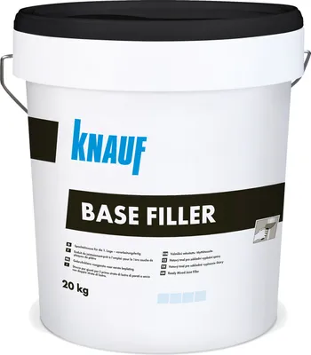A white bucket of KNAUF Base Filler spachtelmasse.