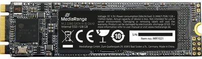 Obrázok produktu pre MediaRange MR1021, 128 GB, M.2, 510 MB/s, 6 Gbit/s