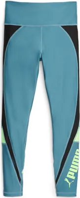 Produktbild von Puma Fit Hochgeschnittene 7/8 Leggings Damen bold blau schwarz gelb Gr L