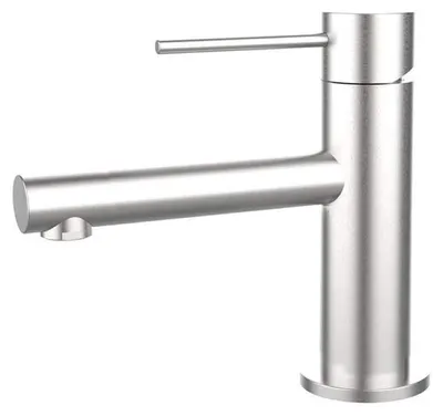 Imagen del producto de Grifo para lavabo con agua fría y caliente, con acabado en acero inoxidable 304