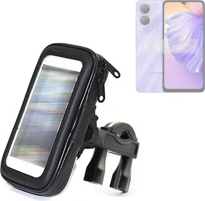 Produktbild von K-S-Trade Fahrrad-Halterung kompatibel mit Ulefone Note 21 Handy-Halterung Halter Lenkstange Fahrradhalterung Motorrad Bike Mount Wasserabweisend