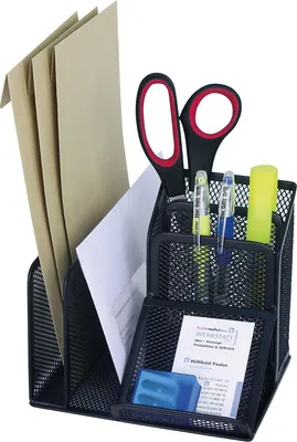 Produktbild von WEDO Utensilienständer Office 4 Fächer Drahtmetall,schwarz