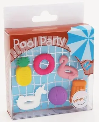 Produktbild von Winkee - Glasmarker Pool Party, für den Glasrand | 14830
