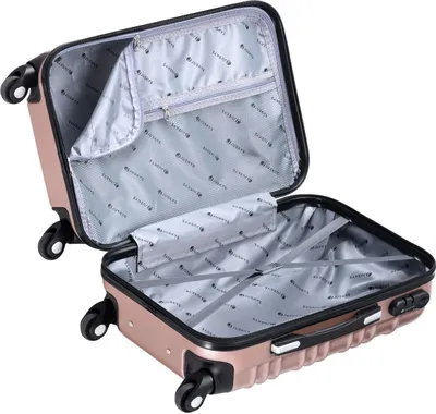 Produktbild von Juskys Hartschale Kofferset Reisekoffer 4 teilig - Zahlenschloss, geräuscharme 360° Rollen groß, Teleskopgriff, leicht - Koffer in Rosa