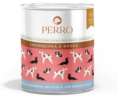 Zdjęcie produktu dla PERRO Monobiałkowa bezzbożowa mokra karma dla psa Jagnięcina z dynią 800g