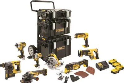 Zdjęcie produktu dla Dewalt Zestaw Combo 18V Dcd996 Dcf887 Dcg405 Dch273 Dcs355 Dcs367 Dcs570 Dcl050 4X5,0Ah Dck853P4