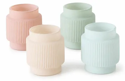 Produktbild von Boltze Windlicht Gladys 4er-Set Pastell Glas